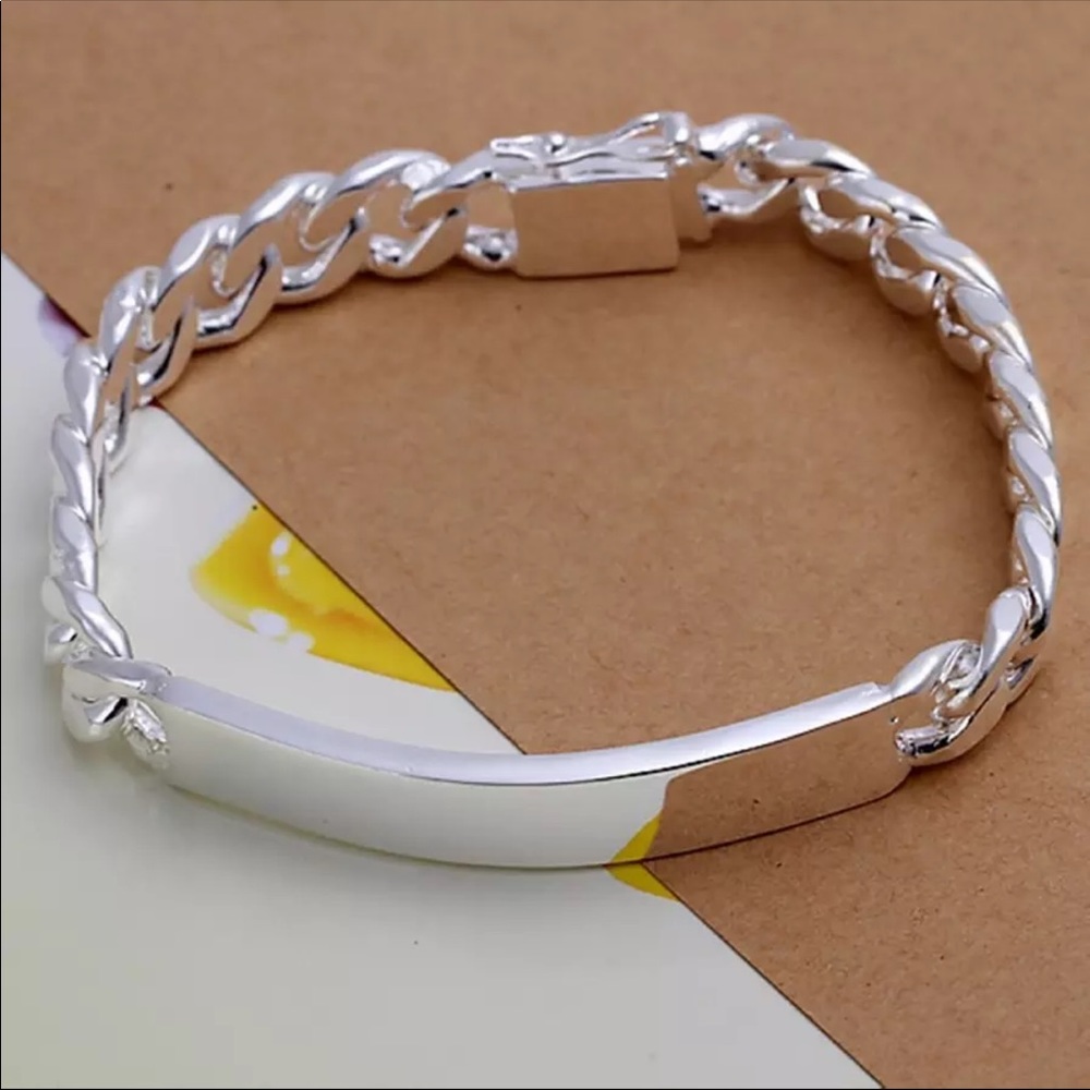 New women’s sterling silver Cuban bracelet